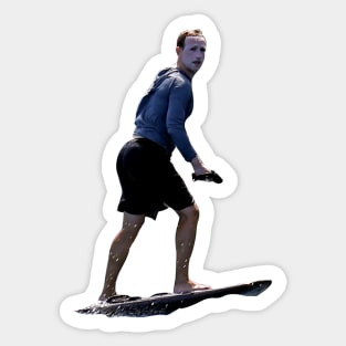 Zuckerberg Sunscreen Surfer Sticker